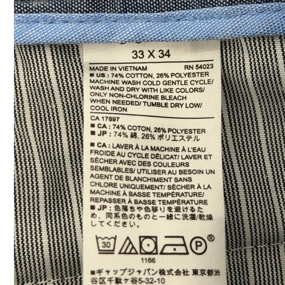 Banana‎ Republic Aiden Fit Mens Chinos 33x34 Dark Gray Micro Check Slim Pants
